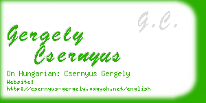 gergely csernyus business card